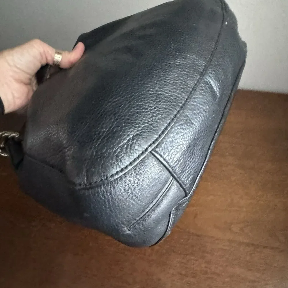 Michael Kors Shoulder Bag Handbag Model AV-1405 Black Leather #35H3GEGM2L